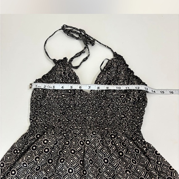 Lolita Black and Cream Patterned Midi Dress - Picture 6 of 8